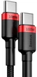 Кабель Baseus Cafule PD2.0 100W flash charging Type-C For Type-C cable (20V 5A)2m CATKLF-AL91 Red+Black - изображение 4