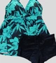 Танкини с шортами Fuba 25313180 Бирюзовый 3XL (54) бедра 116-120 см полнота груди - 4D-5E-6F - изображение 5