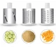 Ручна кухонна овочерізка мультислайсер барабанна 3в1 Tabletop Drum Grater CY806 бірюзова - зображення 4