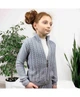 Детская кофта на молнии ПРОВАНС Софи 98-104см серая 013285 - изображение 3