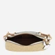 Сумка багет седло женская с натуральной кожи средняя Coach Teri Shoulder Bag In Signature Canvas BG-COA-64 Бежевая с белым (195031572869) - изображение 3