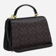 Сумка кросс-боди через плечо женская из натуральной кожи средняя Coach Eliza Top Handle Bag In Signature Canvas BG-COA-67 Коричневая (196395538645) - изображение 4
