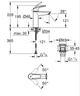 Однорычажный смеситель для раковины M-Size Grohe Eurosmart New с нажимным донным клапаном (23923003) - изображение 5
