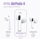 Накладки силіконові Grendio для навушників AirPods 4, Чорні (2040021) - зображення 5