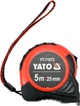 Рулетка вимірювальна 5м x 25мм, сталева, Nylon, YT-71072, Yato - зображення 1