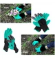 Садовые перчатки Garden Genie Gloves S с когтями черно-бирюзовые (57404 PD) - изображение 3