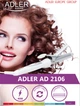 Плойка для завивки волосся Adler AD 2106 Curly 40 Вт із затискачем керамічним покриттям та підставкою діаметр 25 мм Білий - зображення 5