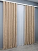 Комплект готовых штор VR-Textil Жаккард Sultan YL № 1699ш Темно-бежевий 100х270 см 2 шт (31-744) - изображение 4