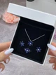 Серебряные серьги Pandora Пандора Блестящий синий гербарий 292407C01 - изображение 2