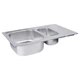 Кухонна мийка WEZER 7850(08) Satin 780x500x180 мм + сифон - изображение 3
