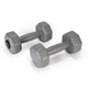 Гантели для фитнеса Perto 2шт по 1.5кг композитные пластиковые Серый (GK-1.5-Gray) - изображение 1