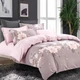 Комплект постільної білизни полуторний ZMW "Home Textiles" (37644) Рожеві квіти на сірому - зображення 1