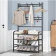 Вешалка-стойка для одежды и обуви Multifunctional Shoe & Hat Rack 80 х 25.5 х 170 см (R94054) Черный - изображение 1