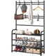 Вешалка-стойка для одежды и обуви Multifunctional Shoe & Hat Rack 80 х 25.5 х 170 см (R94054) Черный - изображение 7