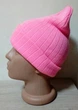 Шапка чулок вязаная шапка унисекс в рубчик One size розовая (BN-rose) - изображение 2