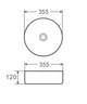 Раковина накладна MIXXUS PREMIUM TOPPER-0101 355х355х120mm (MP6489) - изображение 2