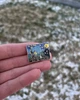 Значок «Зоряна ніч із котиком» брошка на рюкзак | Прикраса на одяг - пін котик - зображення 2