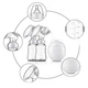 Молокоотсос электрический двойной для грудного вскармливания Breast Pump RH228 Model 3 150мл Белый - изображение 2