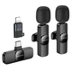Беспроводная микрофонная система BOROFONE BFK15 Dual-mic lavalier wireless digital microphone (iP/Type-C) Black 6941991117107 - изображение 2