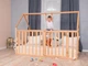 Детский деревянный манеж-кровать домик Монтессори Busy Wood напольная Модель 21 190x90 см Натуральное дерево - изображение 1