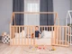 Дитячий дерев'яний манеж-ліжко будиночок Монтессорі Busy Wood з ламелями Модель 21 160x90 см Натуральне дерево - зображення 1