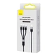 Кабель заряджання Baseus CAXS000001 Star Speed ​​3 в 1 USB - Lightning / Micro USB / Type-C (3.5А) (1.2M) швидка зарядка Чорний - зображення 2