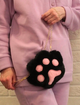 Пухнаста сумочка Лапка аніме для косплея Hello Kitti Куромі Kuromi чорний - зображення 1
