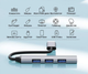 USB-хаб концентратор USB C-809 USB 3.0 Type-C/Type-A на 4 порта: 1 x USB 3.0 3 x USB 2.0 Металл, серебристый (L147) - изображение 5