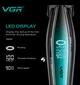 Аккумуляторный триммер для стрижки бороды и усов с USB и LED-дисплеем VGR V-992 Pro Черный - изображение 8