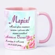 Чашка с печатью "Мария! С праздником весны!" (цвет розовый) (23709) - изображение 2