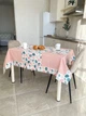 Скатерть водоотталкивающая с бортиком Delux Textil Розовые яички 230 х 170 см 367933 (368191) - изображение 1
