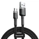 Кабель Baseus cafule Cable USB For Micro 2.4A 0.5M Gray+Black (CAMKLF-AG1) - зображення 1