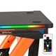 Геймерський стіл MeeTion DSK20 (RGB підсвітка, пульт управління, розбірна конструкція, карбонова поверхня) - Чорно-жовтогарячий - зображення 5