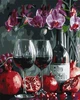 Картина за номерами 40х50 см. Вино та орхідеї ©art_selena_ua Ідейка КНО5700 - зображення 1