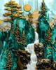 Картина по номерам 40×50 см Kontur. Водопад в горах с красками металлик DS0658 - изображение 1