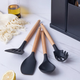 Набір кухонного приладдя 19 предметів Kitchen Set силіконові ЧОРНИЙ - зображення 6
