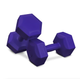 Гантели для фитнеса композитные Hop-Sport HS-C040DS 2х4кг фиолетовый - изображение 1