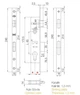Корпус замка KALE KILIT 153/P (35 mm) вузька планка 16мм, без зустрічної планки, нікель - зображення 2