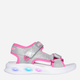 Sandały dziecięce dla dziewczynki Skechers 303024L-SLHP 35 Srebrne (197627885872) - obraz 1