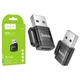 Переходник OTG Hoco UA31D USB-A (male) на Type-C (female) USB 2.0 мини-адаптер для быстрой зарядки и передачи данных Черный - изображение 3