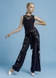 Брюки для стандарту CARLIN мікропліамід+сітка з принтом, чорний+білий, 128см - зображення 1