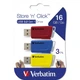 USB флеш накопитель Verbatim 3x16GB Store 'n' Click Red/Blue/Yellow USB 3.2 (49306) - изображение 7