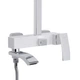 Душова система біла Qtap Swan Cascada на три споживача з виливом QTSWA111CRW455701 Chrome/White - зображення 3