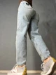 Джинсы женские Mikaletta 3249-13254 MOM RELAX jeans бананы высокая посадка стрейчевые 26 голубые - изображение 3