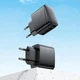 Сетевое зарядное устройство Hoco CS62A (два порта Type-C, мощность 45W, 3.0A, быстрая зарядка) - Черный - изображение 7