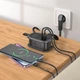 Сетевой удлинитель Hoco NS7 (мощность до 4000 Вт, 1 евророзетка, 1 USB-C, 2 USB-A, быстрая зарядка, длина кабеля 1.1 метра) - Черный - изображение 7