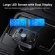 Автомобільний адаптер Baseus S-09 Pro (FM-трансмітер, Bluetooth 5.3, гучний зв'язок, контроль напруги, світлодіодний дисплей) - Чорний - зображення 14