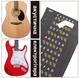 Наклейки на гриф гітари з нотами Fretboard Note підказки - стікери для вивчення гітарних нот / акордів / гам для акустичної гітари та електрогітари, різнобарвні (102831975) - зображення 4