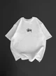 Стильна чоловіча футболка Stussy оверсайз XL біла (F208) - зображення 1