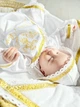Крестильный набор унисекс Family Tradition велюровая махра сатин с вышивкой белый Спаси и Сохрани №1 - изображение 4